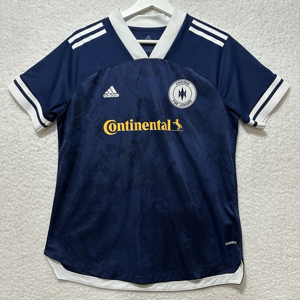 Adidas Chicago Fire Juniors Aeroready‎ Navy Blue Soccer Jersey Youth Size L